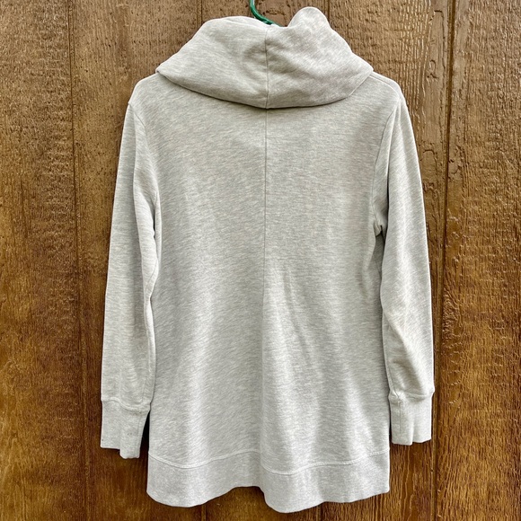 Old Navy Active Gray Cowl Neck Sweatshirt w/ Zippers Size Small - Picture 6 of 10